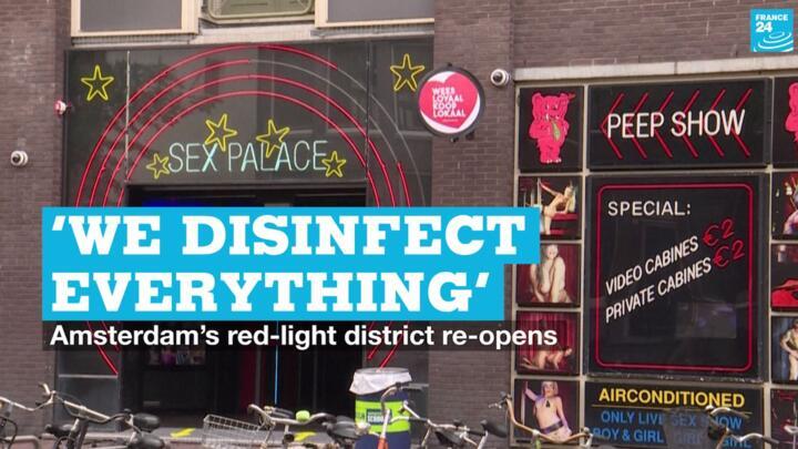 The red-light district in Amsterdam, the Netherlands, on Wednesday, July 1, 2020.